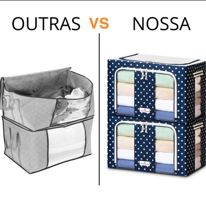 Caixa dobrável para arrumação de roupa